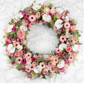 Corona Floral Rosa Serenidad